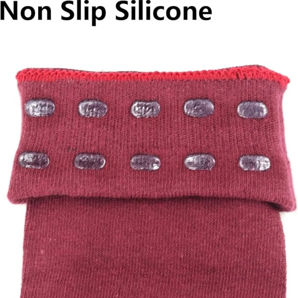 Burgundy Over the Knee Thigh High Socks